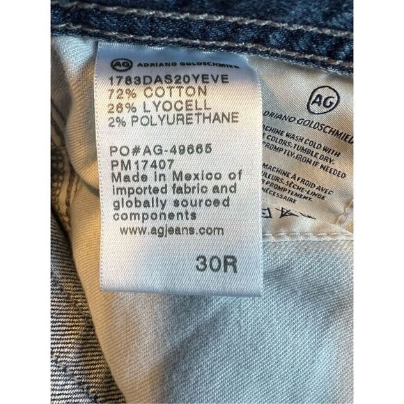 AG Adriano Goldschmied men’s jeans modern slim the tellis size 30R raw hem - Picture 8 of 8